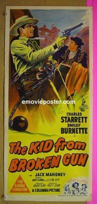 #7536 KID FROM BROKEN GUN Australian daybill movie poster '52