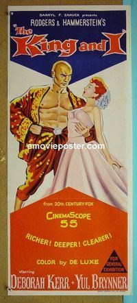 #7541 KING & I Australian daybill movie poster R60s Kerr, Brynner
