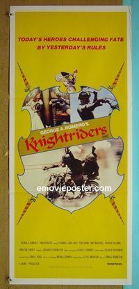#7550 KNIGHTRIDERS Australian daybill movie poster '81 dirt bikes!