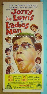 #7553 LADIES' MAN Australian daybill movie poster '61 Jerry Lewis