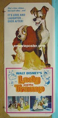 #7555 LADY & THE TRAMP Australian daybill movie poster R75 Disney