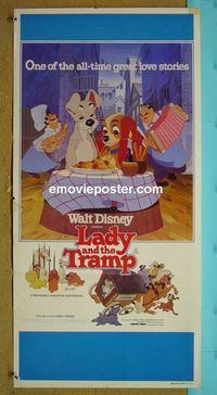 #7556 LADY & THE TRAMP Australian daybill movie poster R80 Disney