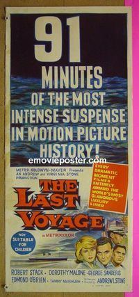 #7564 LAST VOYAGE Australian daybill movie poster '60 Stack, Malone