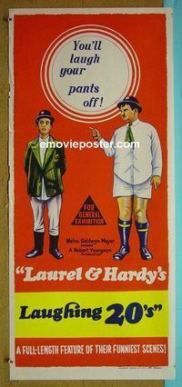 #7566 LAUREL & HARDY'S LAUGHING '20s Australian daybill movie poster
