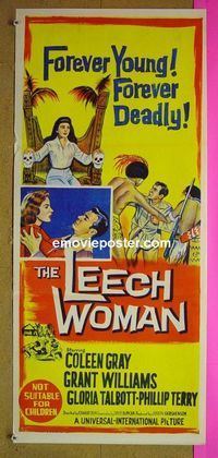 #7568 LEECH WOMAN Australian daybill movie poster '60 vampires!