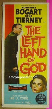 #7569 LEFT HAND OF GOD Australian daybill movie poster '55 Bogart