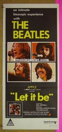#7573 LET IT BE Australian daybill movie poster '70 The Beatles!