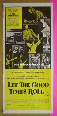 #7574 LET THE GOOD TIMES ROLL Australian daybill movie poster '73