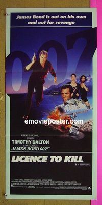 #7578 LICENCE TO KILL Australian daybill movie poster '89 Dalton