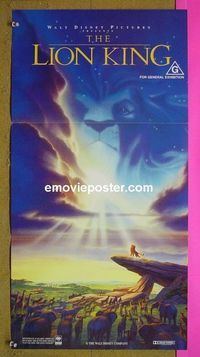 #7584 LION KING Australian daybill movie poster #1 '94 Mufasa!