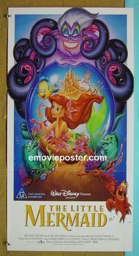 #7587 LITTLE MERMAID Australian daybill movie poster R1998 Disney