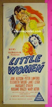 #7589 LITTLE WOMEN Australian daybill movie poster R50s Taylor