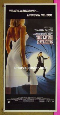 #7590 LIVING DAYLIGHTS Australian daybill movie poster #1 '86 Bond
