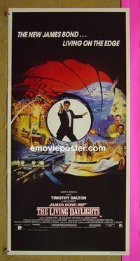 #7591 LIVING DAYLIGHTS Australian daybill movie poster #2 '86 Dalton
