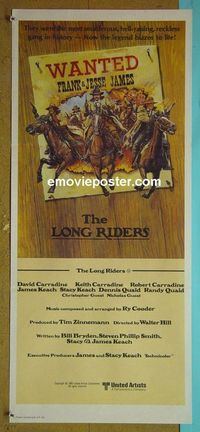#7595 LONG RIDERS Australian daybill movie poster '80 Carradine