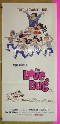 #7597 LOVE BUG Australian daybill movie poster R1970s Volkswagen!