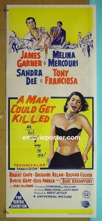 #7609 MAN COULD GET KILLED Australian daybill movie poster '66