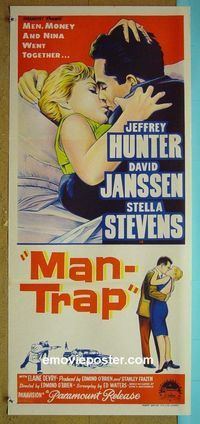 #7616 MAN-TRAP Australian daybill movie poster '61 sexy Stevens!