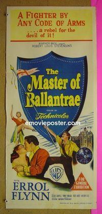 #7625 MASTER OF BALLANTRAE Australian daybill movie poster '53 Flynn