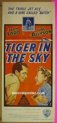 #7627 McCONNELL STORY Australian daybill movie poster '55 Alan Ladd