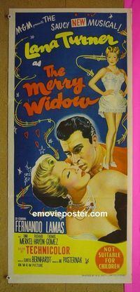 #7630 MERRY WIDOW Australian daybill movie poster '52 Turner