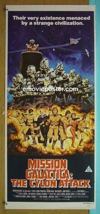 #7640 MISSION GALACTICA: THE CYLON ATTACK Australian daybill movie poster '78