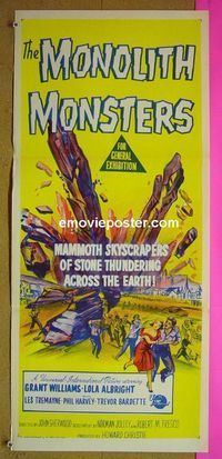 #7645 MONOLITH MONSTERS Australian daybill movie poster '57