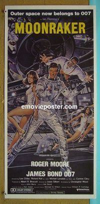 #7648 MOONRAKER Australian daybill movie poster '79 Moore as Bond