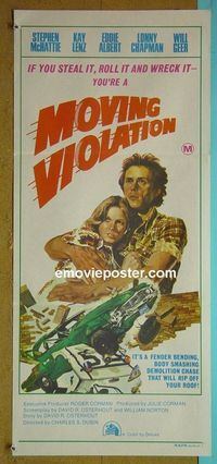 #7651 MOVING VIOLATION Australian daybill movie poster '76 Lenz