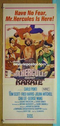 #7653 MR HERCULES AGAINST KARATE Australian daybill movie poster '73