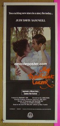 #7660 MY BRILLIANT CAREER Australian daybill movie poster '80 Davis
