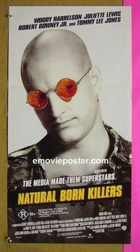 #7666 NATURAL BORN KILLERS Australian daybill movie poster '94 Stone