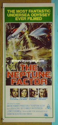 #7668 NEPTUNE FACTOR Australian daybill movie poster '73 Borgnine