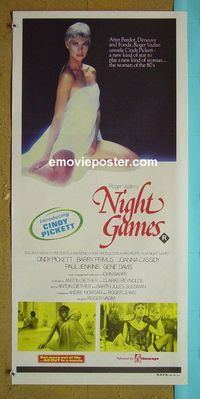 #7670 NIGHT GAMES Australian daybill movie poster '80 Roger Vadim