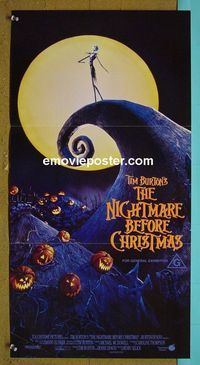 #7673 NIGHTMARE BEFORE CHRISTMAS Australian daybill movie poster '93