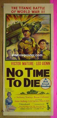 #7678 NO TIME TO DIE Australian daybill movie poster '58 Mature