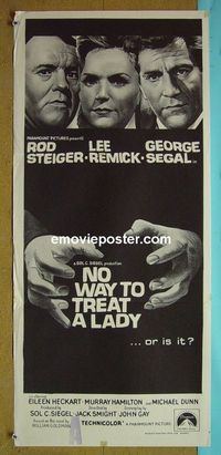 #7679 NO WAY TO TREAT A LADY Australian daybill movie poster '68