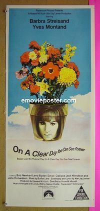 #7691 ON A CLEAR DAY YOU CAN SEE FOREVER Australian daybill movie poster #2