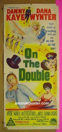 #7692 ON THE DOUBLE Australian daybill movie poster '61 Danny Kaye