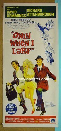 #7693 ONLY WHEN I LARF Australian daybill movie poster '69 English