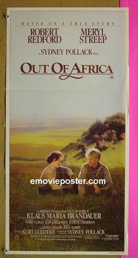#7697 OUT OF AFRICA Australian daybill movie poster '85 Redford