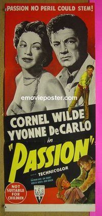 #7705 PASSION Australian daybill movie poster '54 Wilde, De Carlo