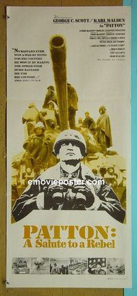 #7706 PATTON Australian daybill movie poster '70 George C. Scott