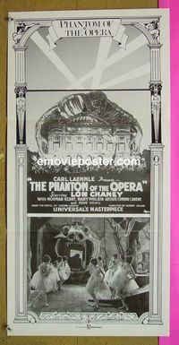 #7713 PHANTOM OF THE OPERA Australian daybill movie poster R80s