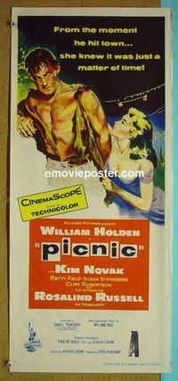 #7717 PICNIC Australian daybill movie poster '56 Holden, Novak