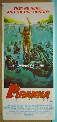 #7723 PIRANHA Australian daybill movie poster '78 Joe Dante