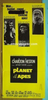 #7725 PLANET OF THE APES Australian daybill movie poster #1 '68