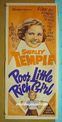 #7730 POOR LITTLE RICH GIRL Australian daybill movie poster R50s