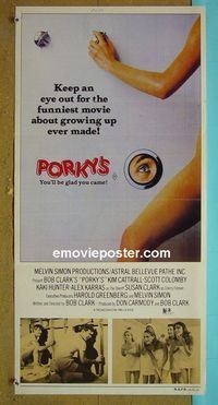 #7732 PORKY'S Australian daybill movie poster '82 teen sex classic!