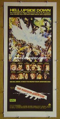 #7036 POSEIDON ADVENTURE linenbacked Australian daybill movie poster '72